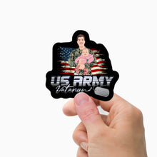 Load image into Gallery viewer, Custom Us Army Veteran Stickers Personalized
