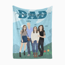Load image into Gallery viewer, Customized throw blanket gift for father’s day
