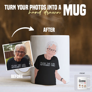 Cute This Grandma Belongs to Custom Photo Mug