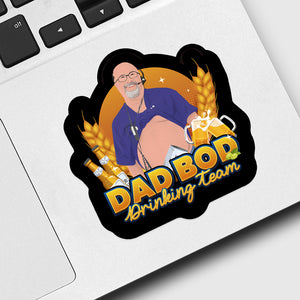 Dad Bod Drinking Team Sticker designs customize for a personal touch