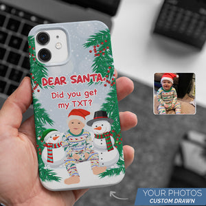 Dear Santa letter phone case personalized