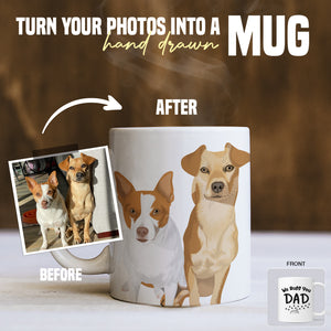 Dog Dad Mug Sticker designs customize for a personal touch
