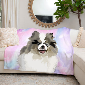 Custom Pet Blanket - Photo Drawing