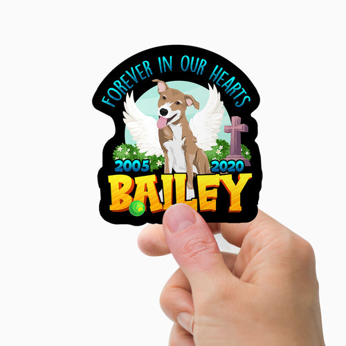 Dog Memorial Stickers Personalized