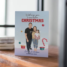 Load image into Gallery viewer, Family Christmas Card Sticker designs customize for a personal touch
