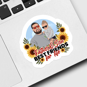 Father Son Best Friends Sticker designs customize for a personal touch