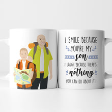 Load image into Gallery viewer, Father Son Mug custom hand drawn
