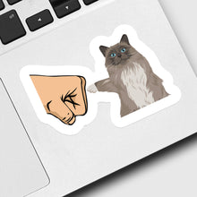 Load image into Gallery viewer, Custom Cat &quot;Fist Bump&quot; Sticker - Cat and owner
