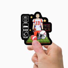 Load image into Gallery viewer, Football Stickers Personalized
