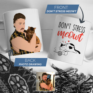 Funny Cat Don't Stress Meowt Coffee Mug