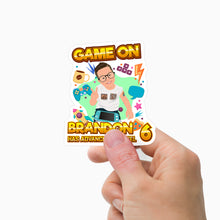 Load image into Gallery viewer, Gaming Happy Birthday Sticker Personalized
