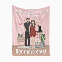 Load image into Gallery viewer, Get More Cats personalized throw blanket

