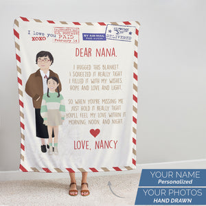 Dear Nana Personalized Letter fleece blanket