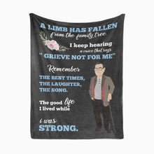 Load image into Gallery viewer, Grandpa Grieve Not For Me personalized throw blanket
