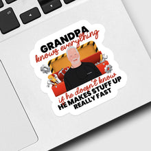 Load image into Gallery viewer, Grandpa Knows everything Sticker designs customize for a personal touch
