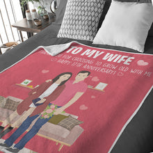 Load image into Gallery viewer, Happy 40th anniversary throw blanket personalized
