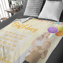 Load image into Gallery viewer, Happy Birthday personalized fleece blanket
