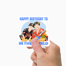 Load image into Gallery viewer, Happy Birthday to The Best Dad in The World Sticker Personalized
