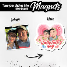 Load image into Gallery viewer, Happy Valentines Day Magnet designs customize for a personal touch

