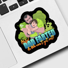 Load image into Gallery viewer, Help Dad Farted and We Can’t Get out Sticker designs customize for a personal touch
