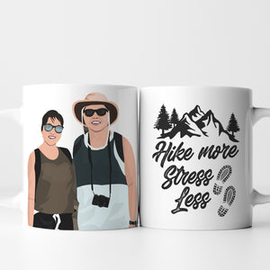 Hiking Mug Stickers Personalized