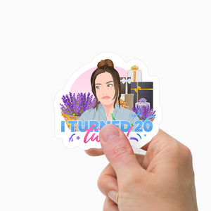 I Turned 20 Twice Sticker Personalized