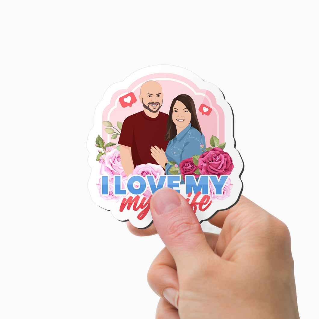 I love my wife sticker Personalized