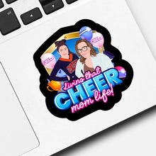 Load image into Gallery viewer, Living that Cheer Mom Life Sticker designs customize for a personal touch
