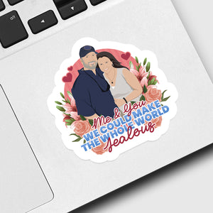 Make the World Jealous Sticker designs customize for a personal touch