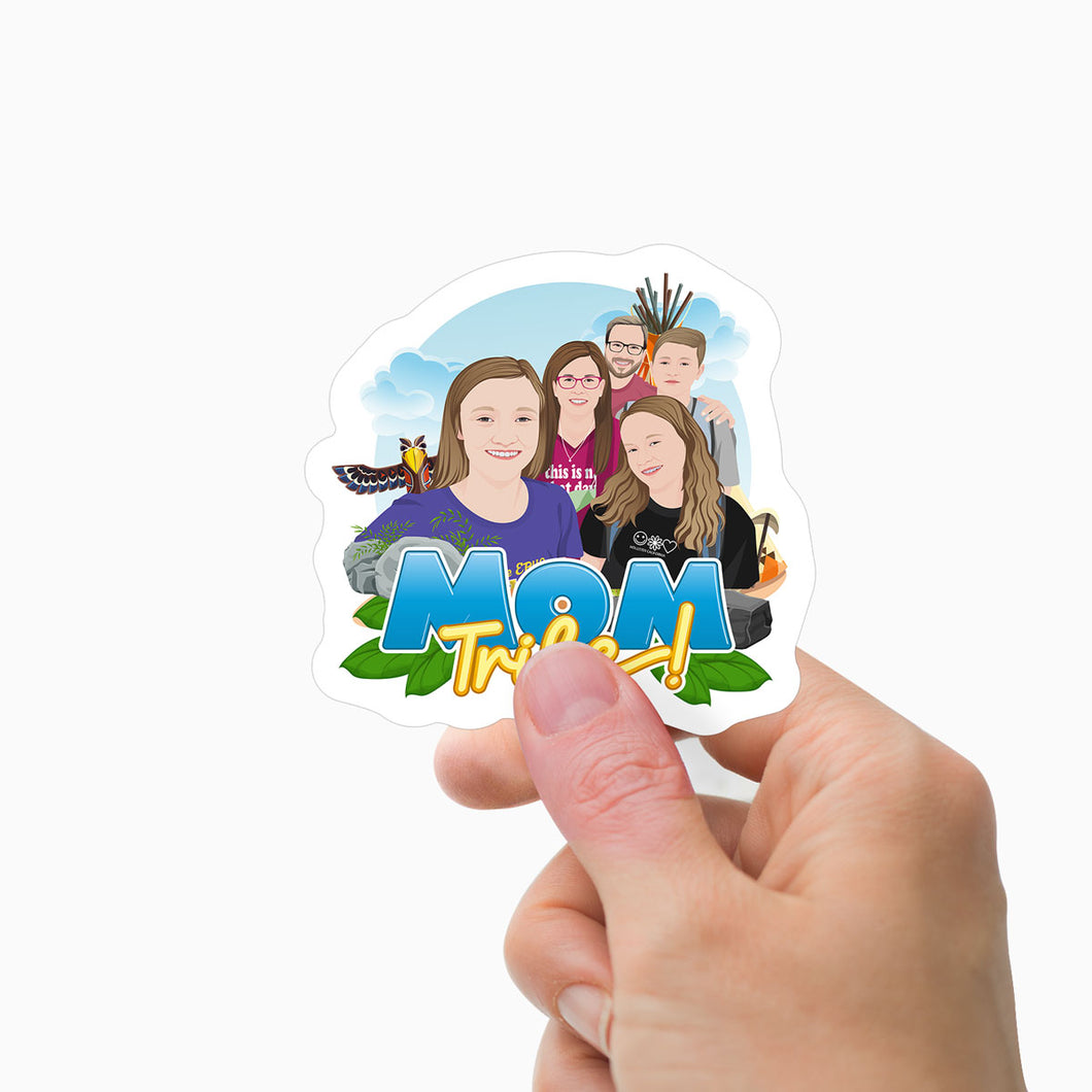 Mom Tribe Sticker Stickers Personalized