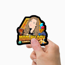 Load image into Gallery viewer, Mom by Day Gamer by Night Stickers Personalized
