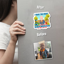 Load image into Gallery viewer, Most Awesome Grandson Magnet designs customize for a personal touch
