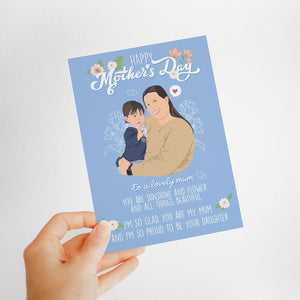 Mothers Day Card Stickers Personalized