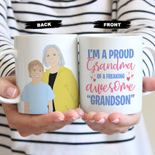 Load image into Gallery viewer, Mug Proud Grandma Mug Customized Grandson
