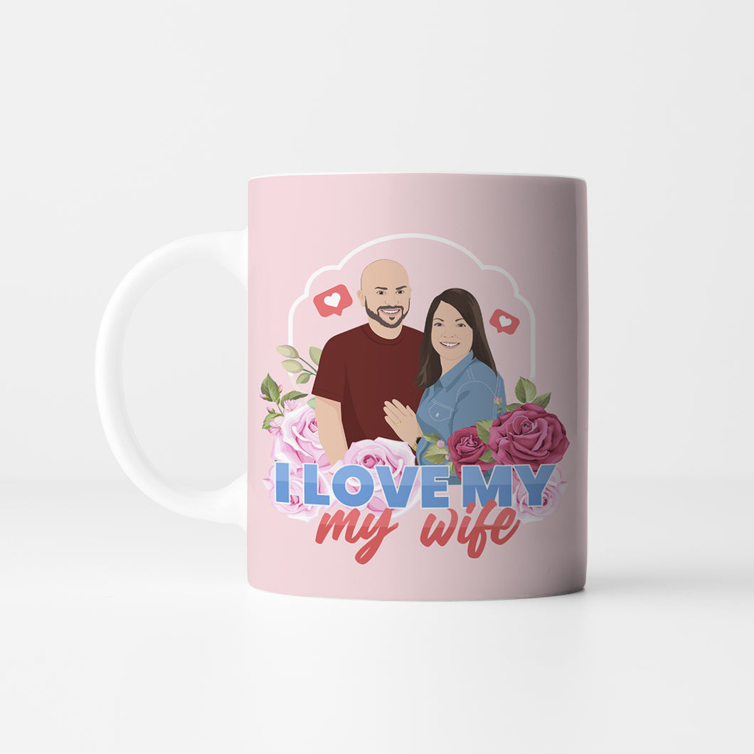 I Love My Wife Personalized Mug