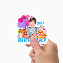 Load image into Gallery viewer, My First Birthday Sticker Personalized
