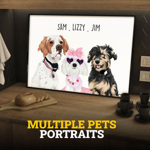 Custom Multiple Pet Portrait