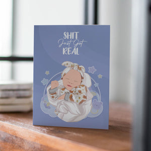 New Baby Card Sticker designs customize for a personal touch