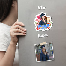 Load image into Gallery viewer, Nursing Graduation Year Magnet designs customize for a personal touch
