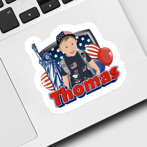 Patriotic Name Sticker designs customize for a personal touch