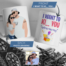 Load image into Gallery viewer, Personalize it with photos Want To Kiss you (results may vary) Coffee Mug

