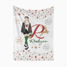 Load image into Gallery viewer, Personalized Monogram Christmas Blanket
