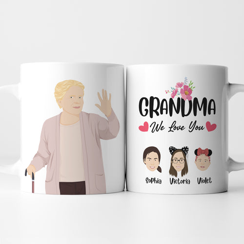  Personalized Coffee Mug with Grandkids Names