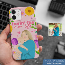 Load image into Gallery viewer, Personalized Custom Drawn Mom Life Phone Cases with Photos
