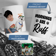 Load image into Gallery viewer, Personalized Dog Morning Ruff Ceramic mug
