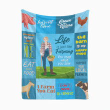Load image into Gallery viewer, Personalized Farmer fleece blanket
