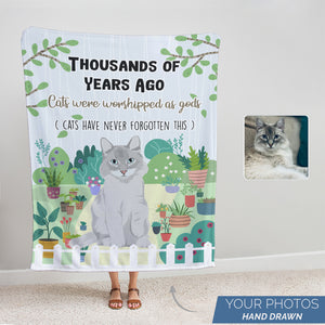 Personalized Funny Cat fleece blanket