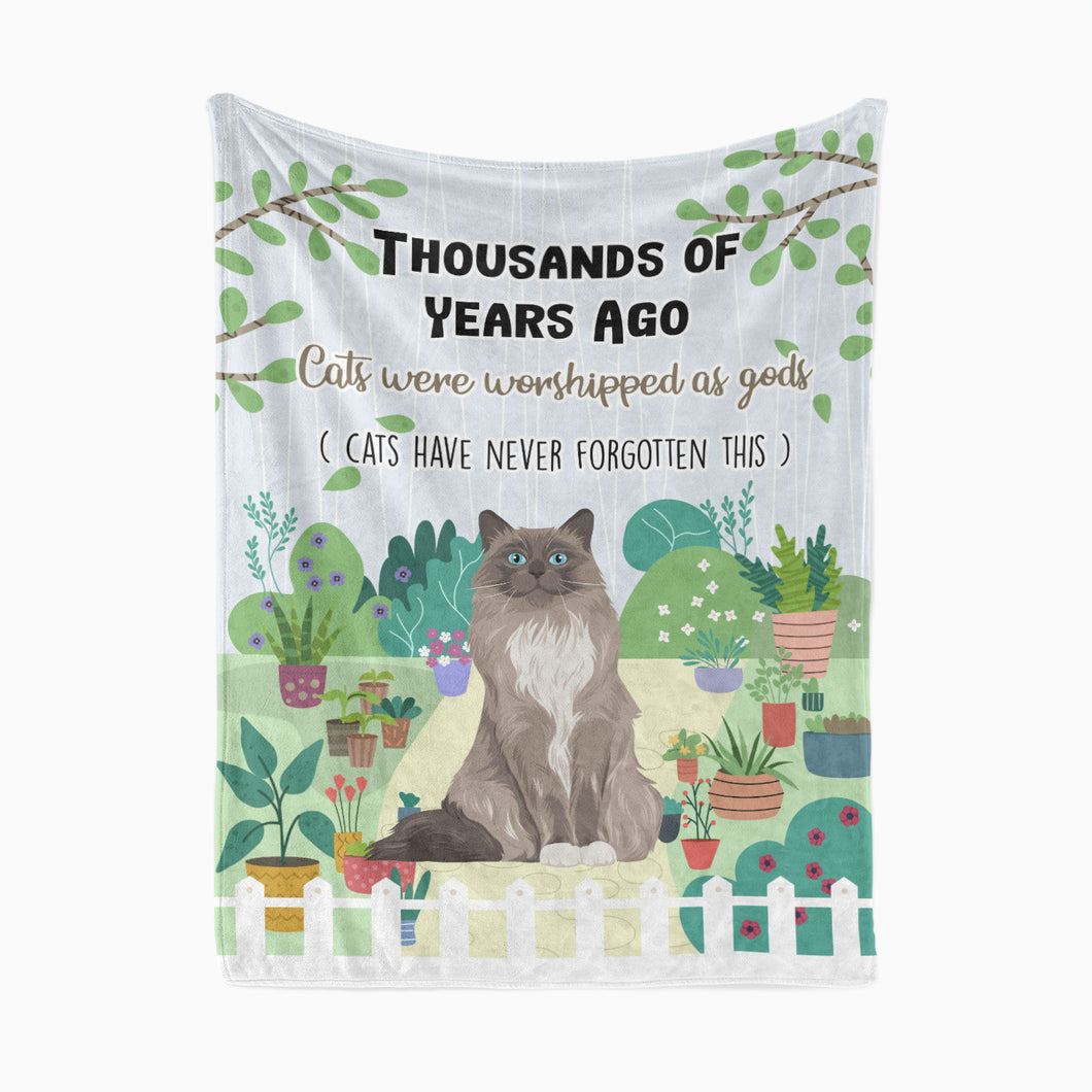 Personalized Funny Cat throw blanket