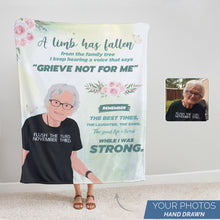 Load image into Gallery viewer, Personalized Grandma Grieve memories blanket
