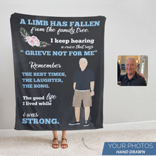 Load image into Gallery viewer, Personalized Grandpa Grieve memories blanket
